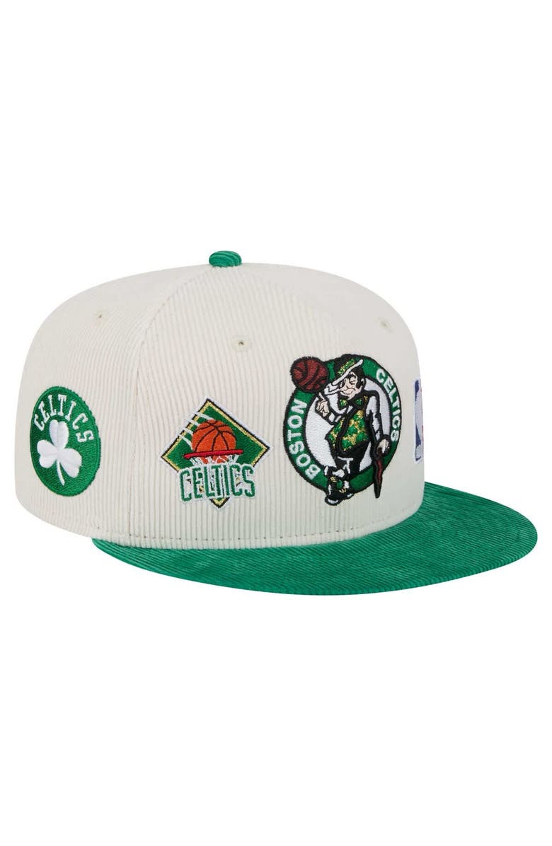 New Era Men's New Era Cream Boston Celtics Two-Tone 9FIFTY Snapback Hat, Alternate, color, Cream