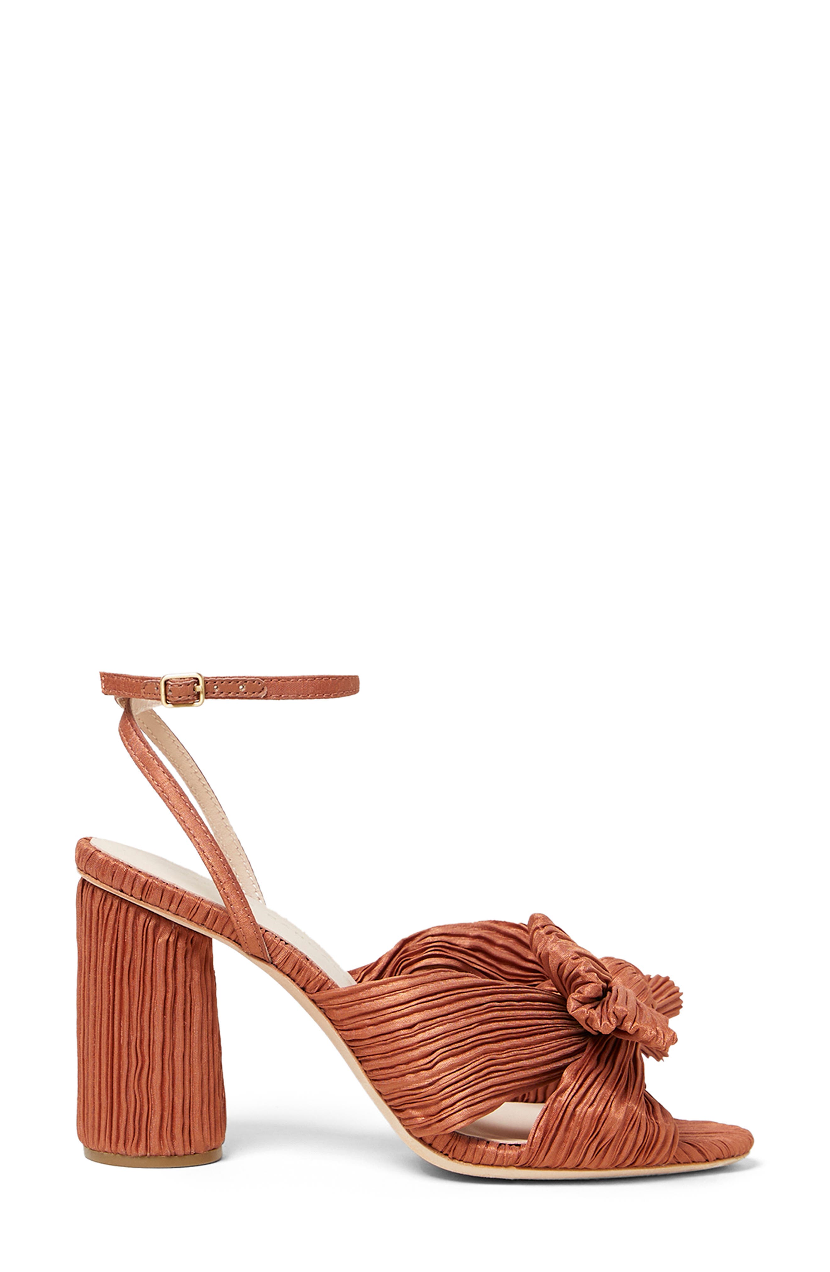 Loeffler Randall Camellia Knotted Sandal, Alternate, color, Terracotta