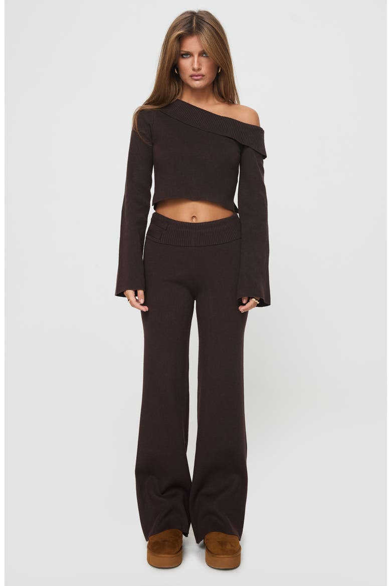 Try Me Wide Leg Knit Pants, Alternate, color, CHOCOLATE