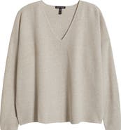 Eileen Fisher Organic Linen & Organic Cotton V-Neck Sweater