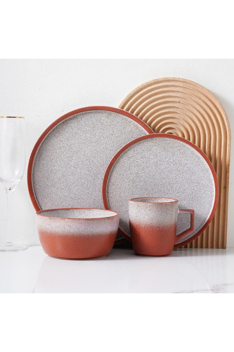 Vince Stoneware 32-Piece Dinnerware Set, Alternate, color, Red