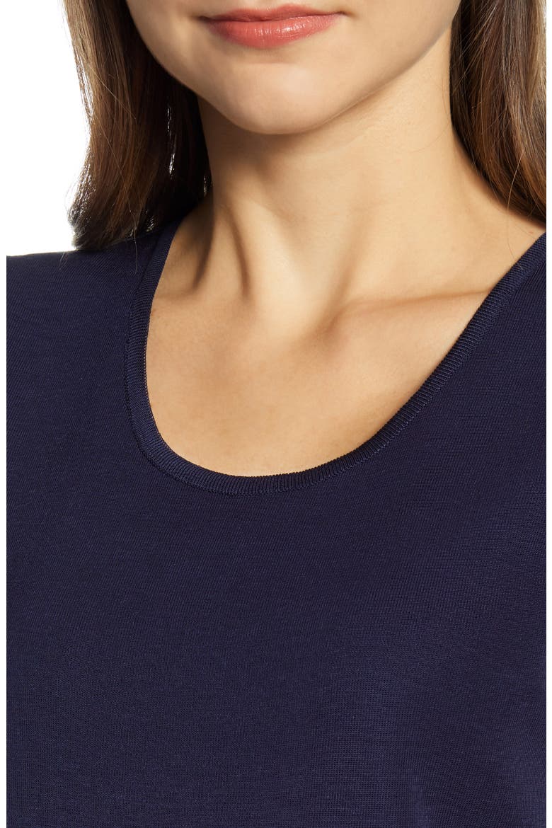 Scoop Neck Knit Sheath Dress, Alternate, color, INDIGO