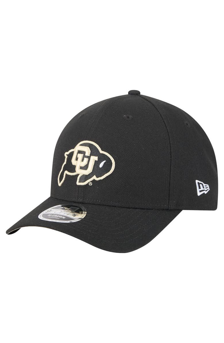 New Era Men's New Era Black Colorado Buffaloes Team Collective 9FORTY M-Crown Adjustable Hat, Main, color,