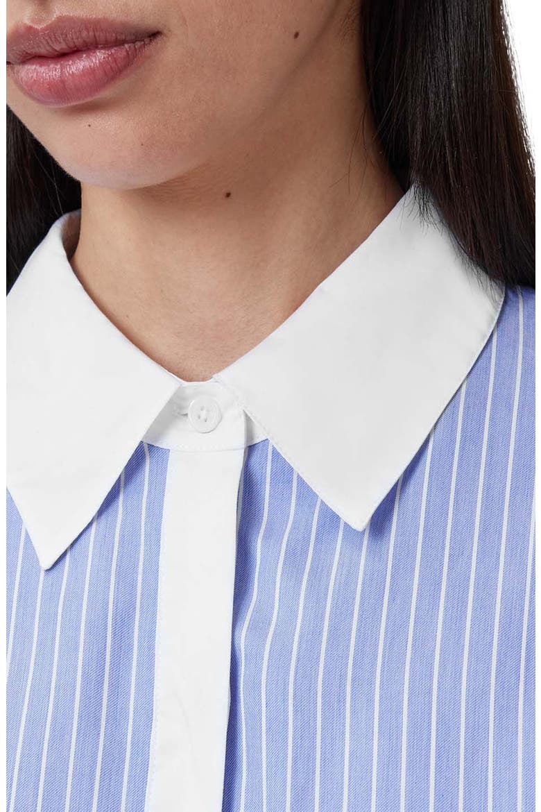 Alber Stripe Long Sleeve Shirtdress, Alternate, color, BLUE/ WHITE