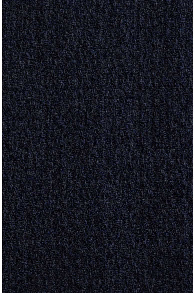 Open Weave Short Sleeve Cotton Blend Button-Up Shirt, Alternate, color, DARK NAVY