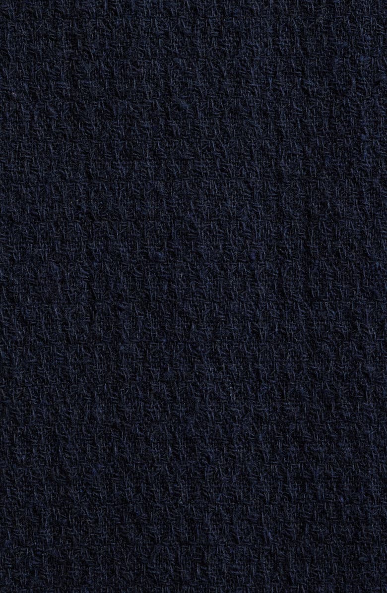 FRAME Open Weave Short Sleeve Cotton Blend Button-Up Shirt, Alternate, color, Dark Navy