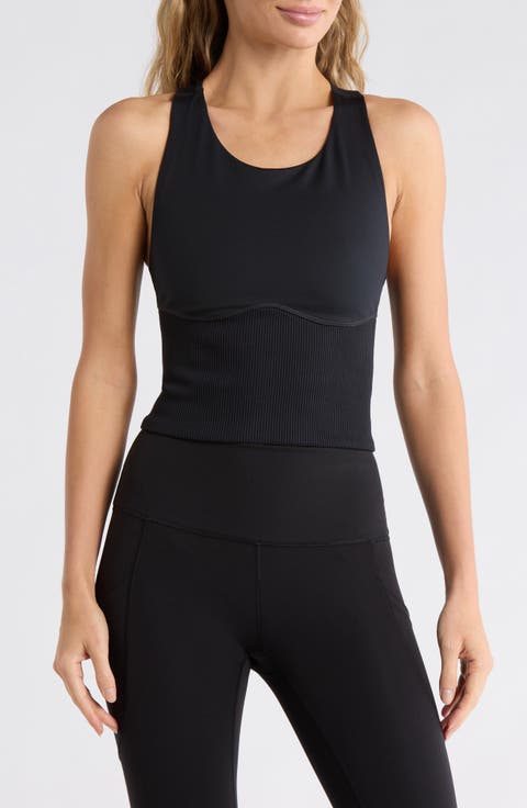 Carpe Diem Racerback Crop Jersey & Rib Camisole