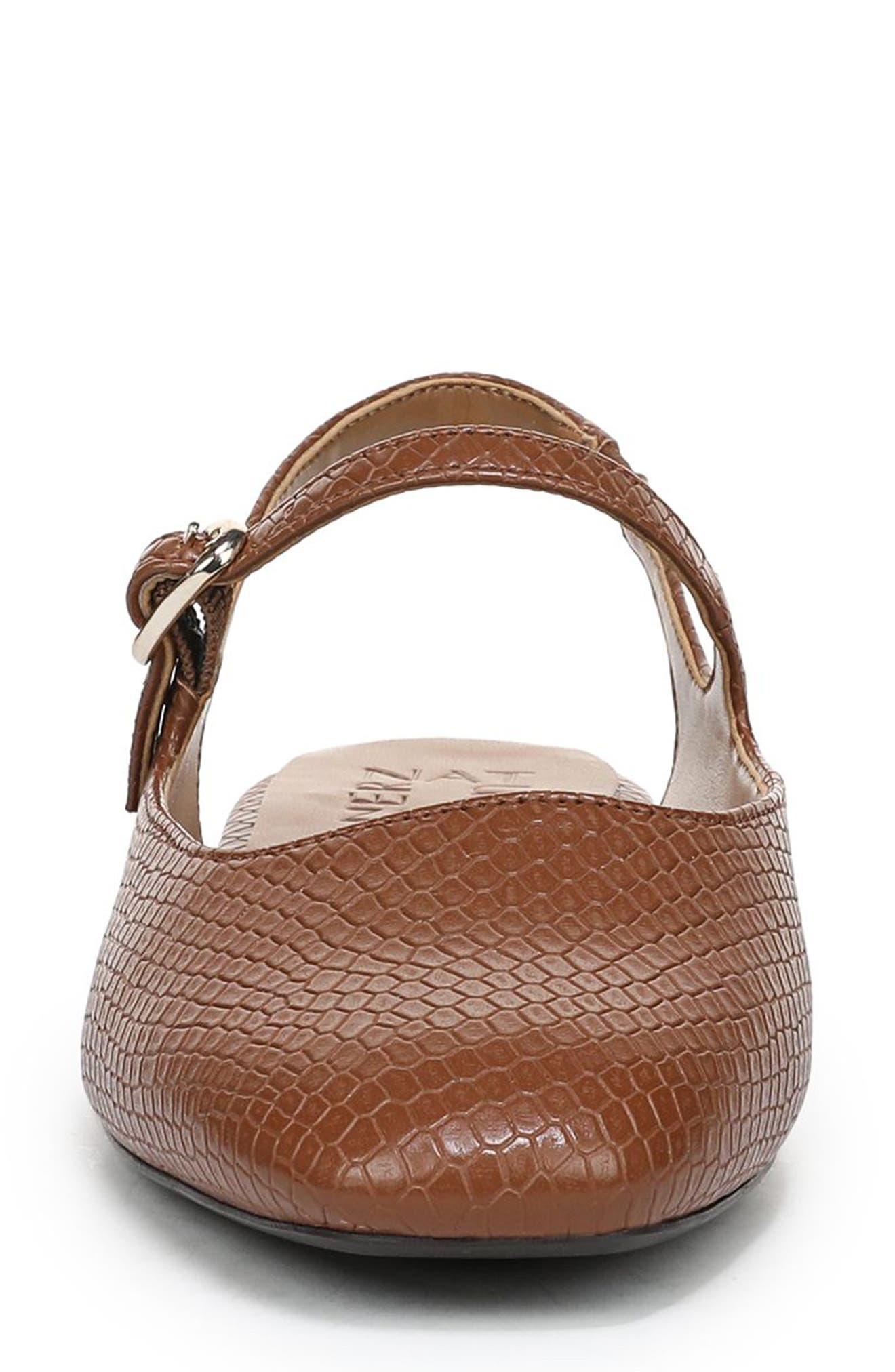 Naturalizer Anikka Flat, Alternate, color, Walnut Brown Faux Leather