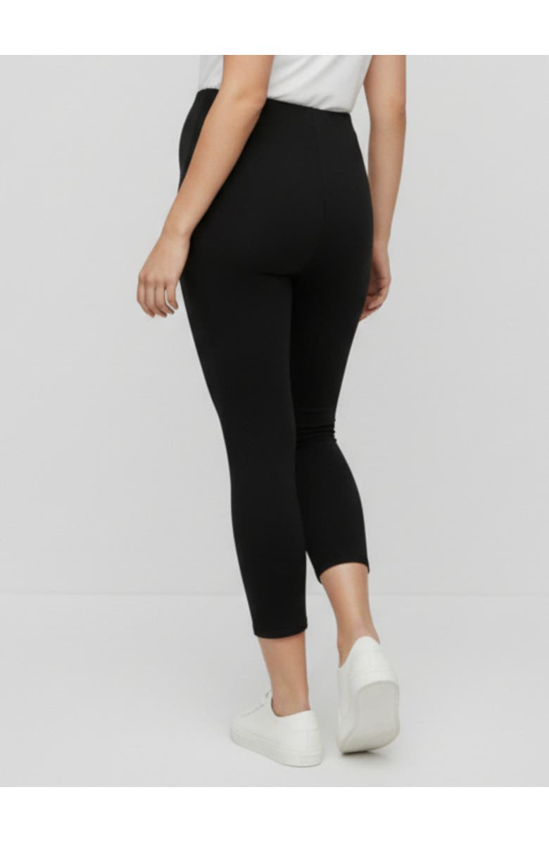 MOTHERHOOD MATERNITY Basic Secret Fit Belly Maternity Crop Leggings, Alternate, color, Black