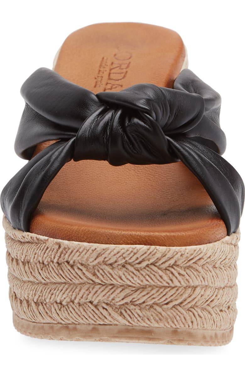 Cordani Brenda Platform Espadrille Sandal, Alternate, color, Black Leather