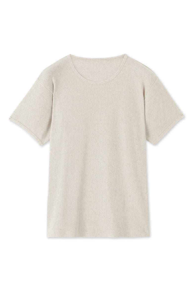 Courtney Cotton Linen Rib T-Shirt, Main, color, GARZA