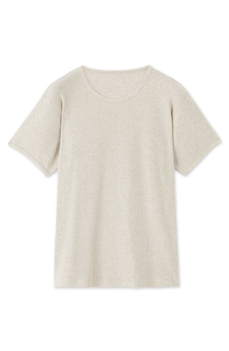 Fortela Courtney Cotton Linen Rib T-Shirt, Main, color, Garza