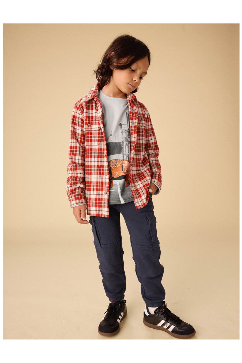 Flannel Button Up Shirt, Alternate, color, KORBP203