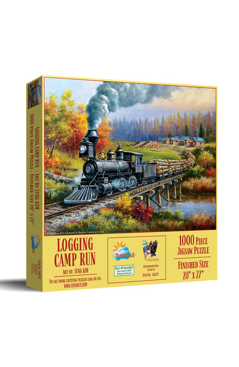 Sunsout Logging Camp Run 1000 piece Jigsaw Puzzle for Adults, Main, color, Multicolor