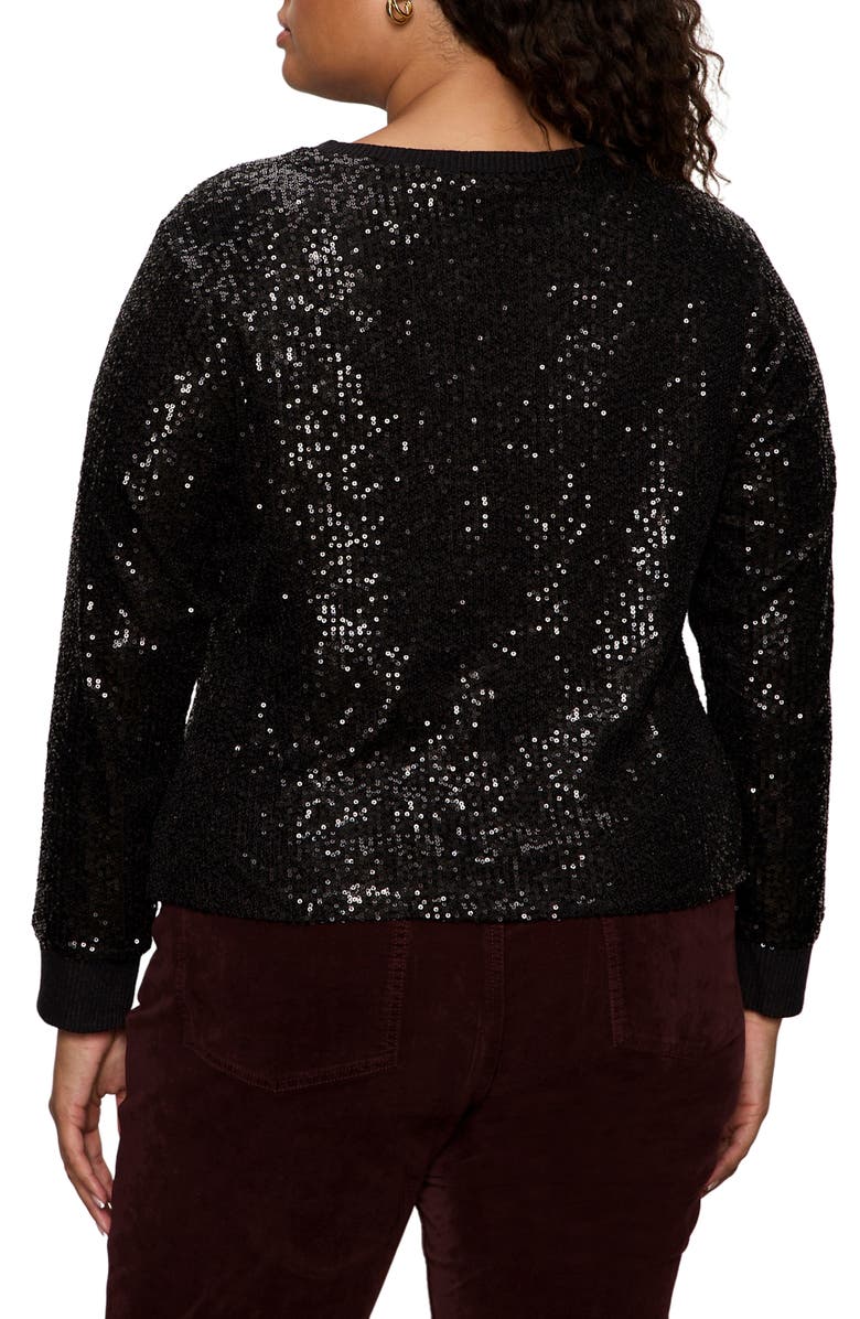 Sanctuary Sparkle Together Sequin Top, Alternate, color, Black