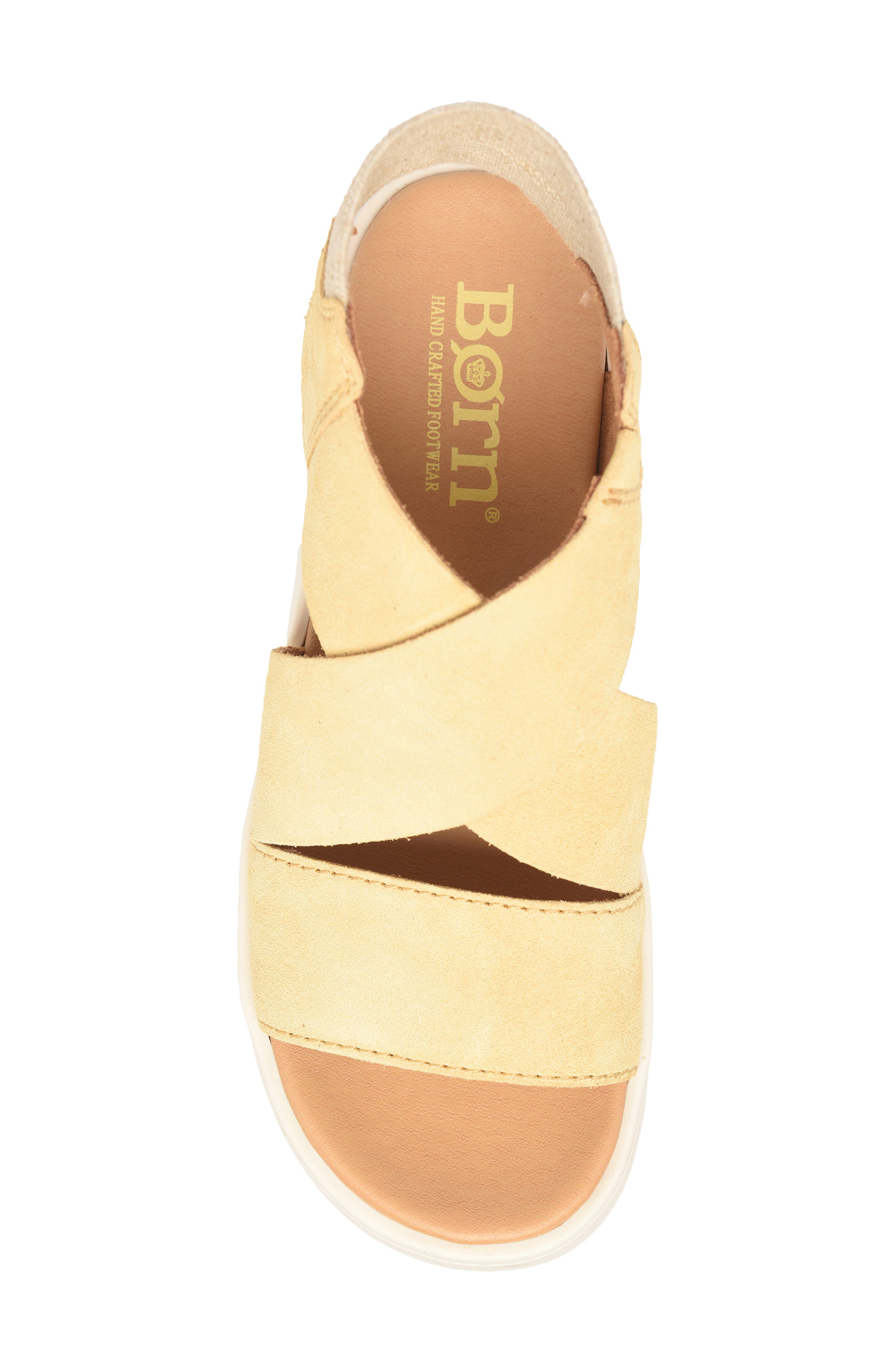 Kirby Wedge Sandal, Alternate, color, YELLOW SUEDE
