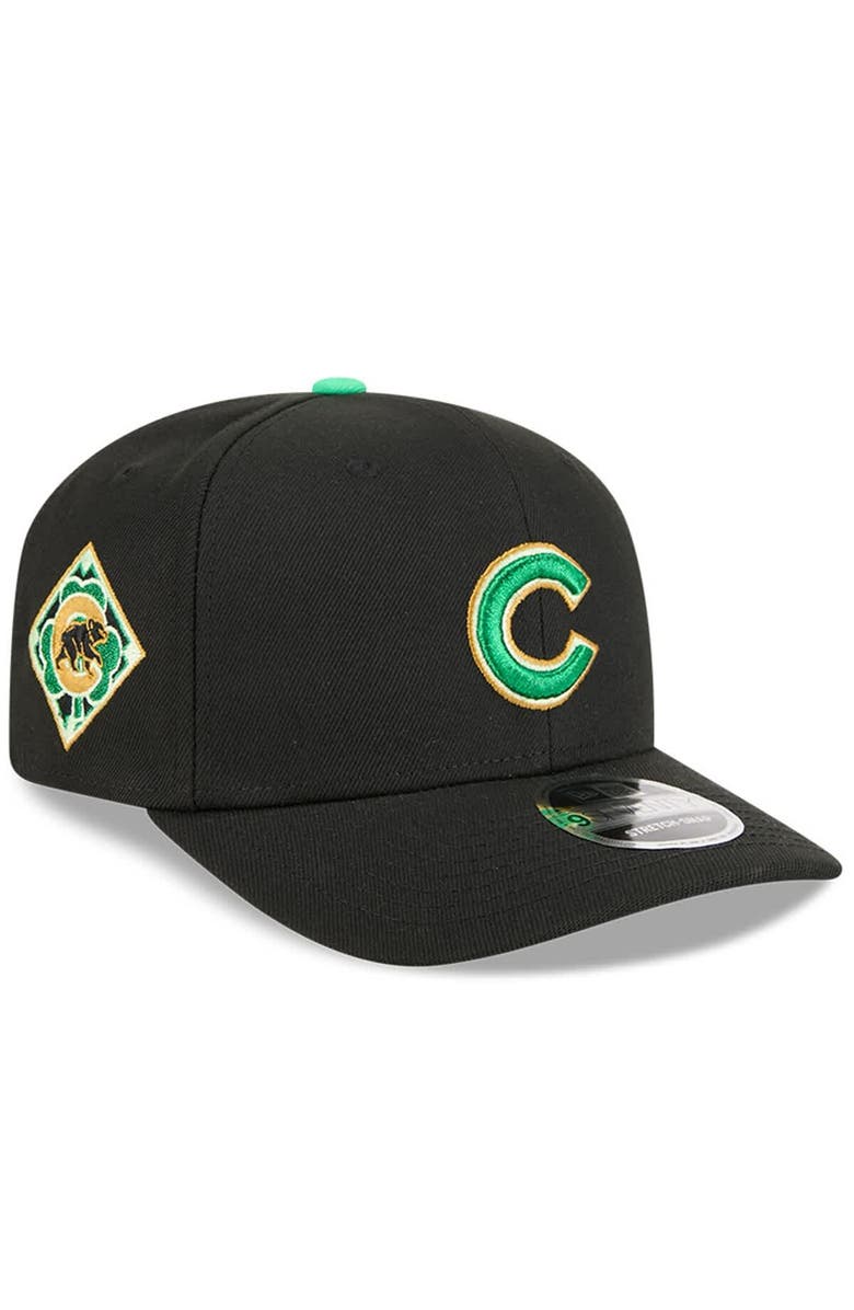 New Era Men's New Era Black Chicago Cubs 2026 St. Patrick's Day 9SEVENTY Adjustable Hat, Main, color,