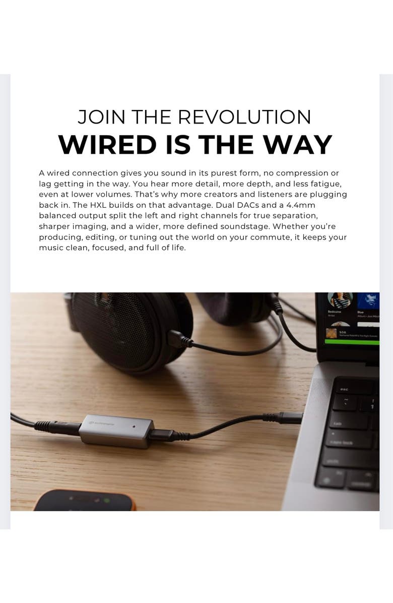 Audioengine HXL Portable Balanced Headphone Amplifier and HiFi DAC, Alternate, color, Dark Grey