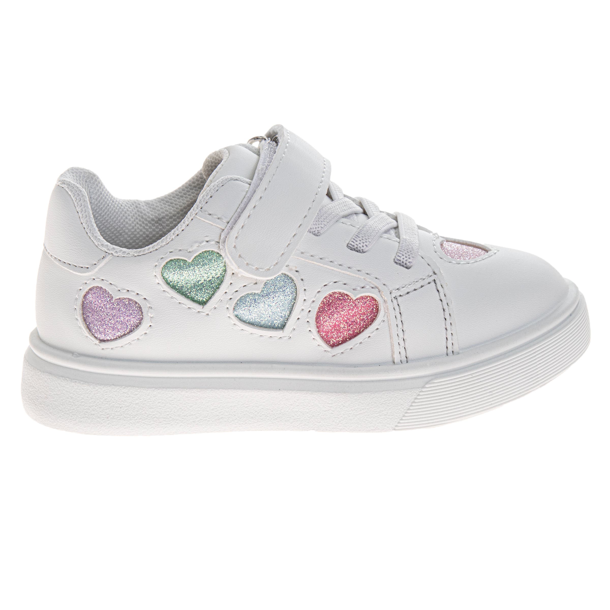 Kensie Girl Sneaker Girls, Alternate, color, White/Silver