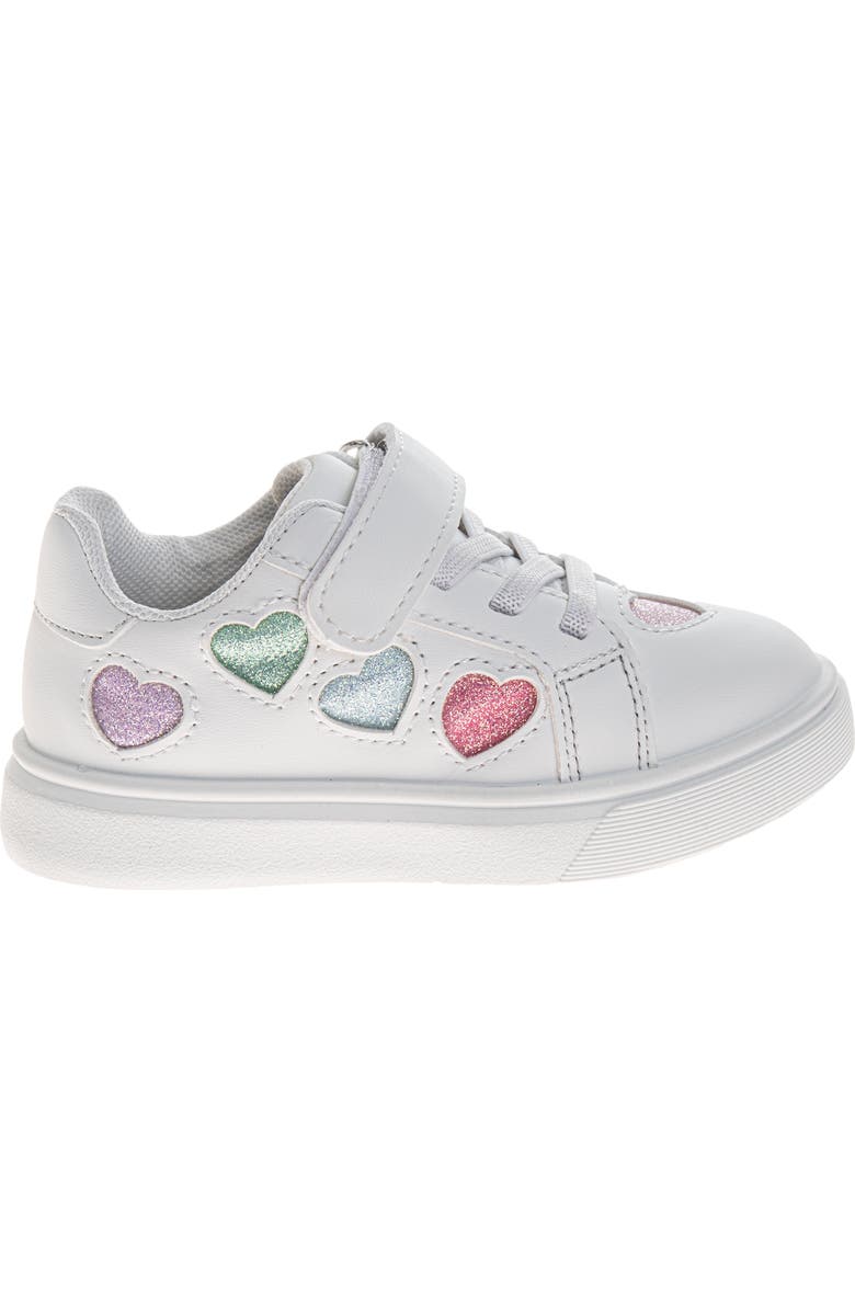 Kensie Girl Sneaker Girls, Alternate, color, White/Silver