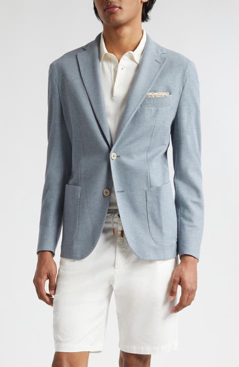 Single Breasted Cotton Knit Sport Coat