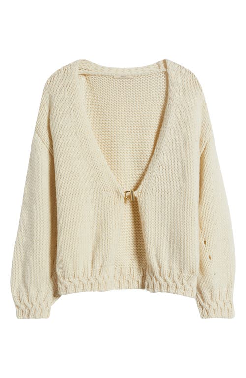 Shop Sessun Sessùn Ponferrada Wool Blend Cardigan In Fleur De Sel