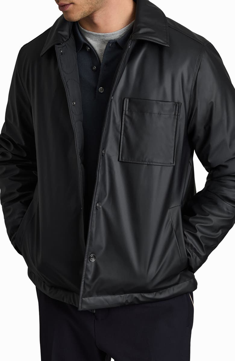 Reiss Hyde Faux Leather Shirt Jacket, Alternate, color,