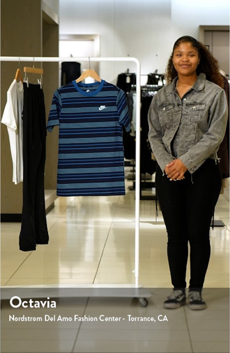 Kids' Sportswear Stripe Cotton Logo T-Shirt, sales video thumbnail