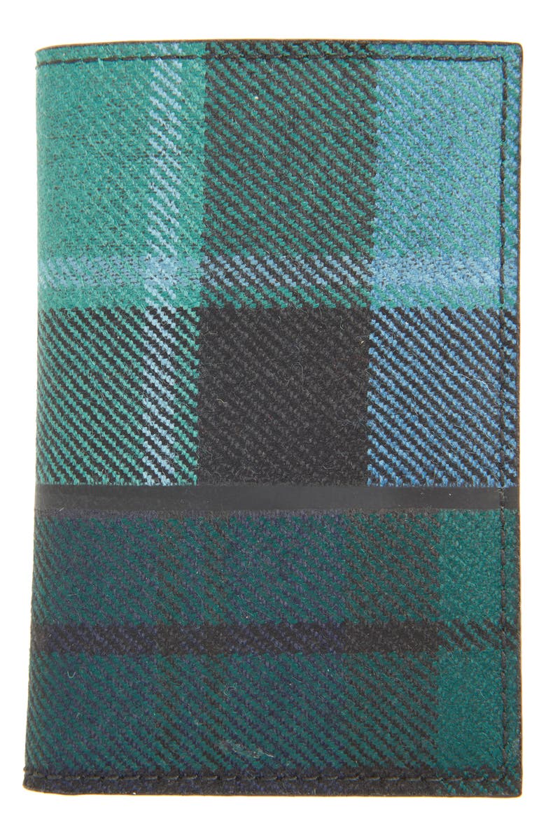 Comme des Garçons Wallets Tartan Patchwork Card Case, Main, color, Green