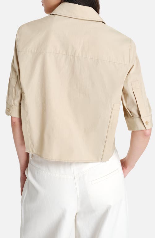 Twp Short Lived Elbow Sleeve Cotton Button-up Shirt