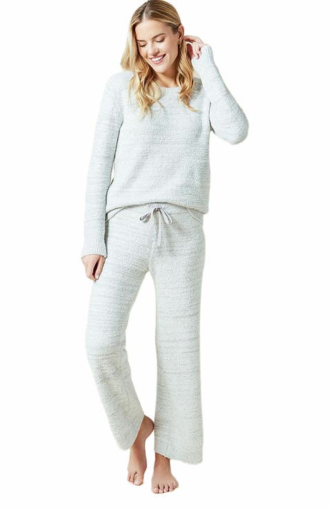 Heather Marshmallow Crew Neck Lounge Set