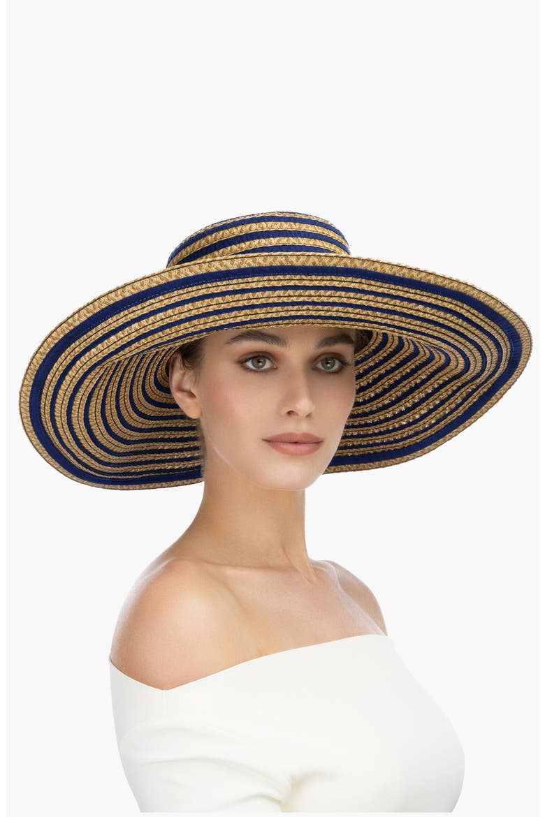 Margot Packable Sun Hat, Alternate, color, NAVY MIX