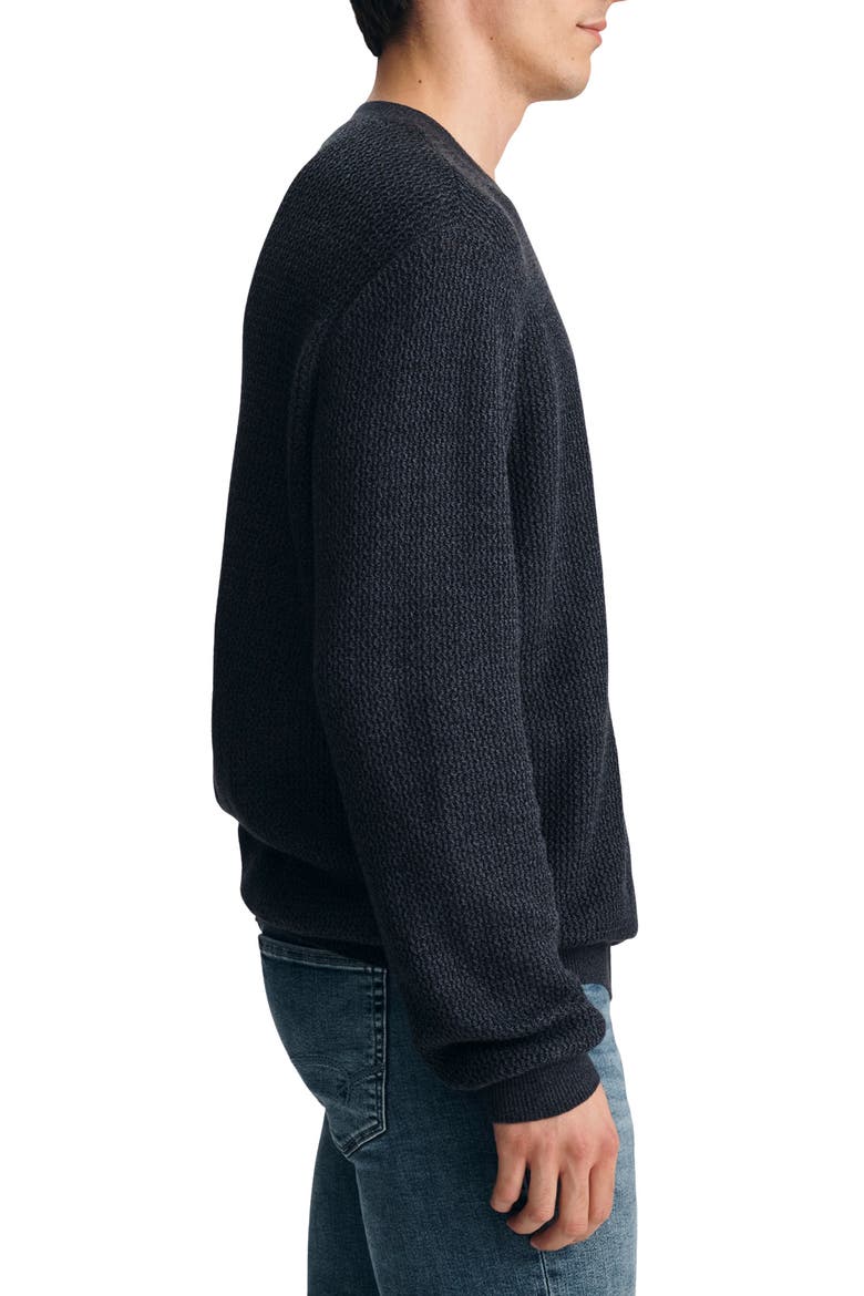 Cotton Crewneck Sweater, Alternate, color, NAVY MELANGE