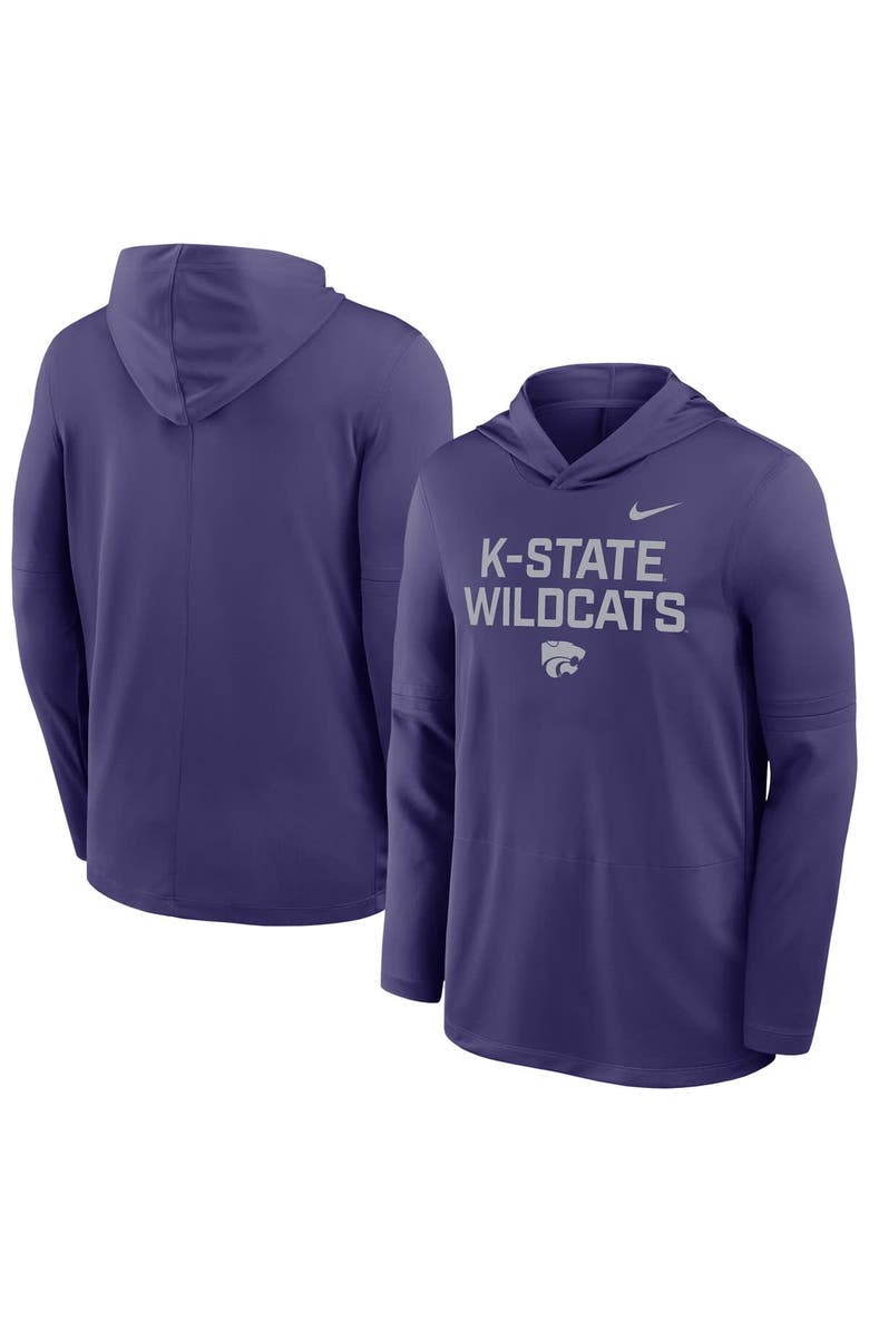 Nike Men's Nike Purple Kansas State Wildcats 2025 Sideline Dri-FIT Long Sleeve Hoodie T-Shirt, Main, color, 