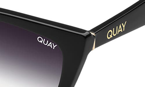 Quay Call The Shots 54mm Gradient Cat Eye Sunglasses In Black