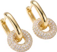 ARGENTO VIVO Interlocking Hoops Pavé Earrings