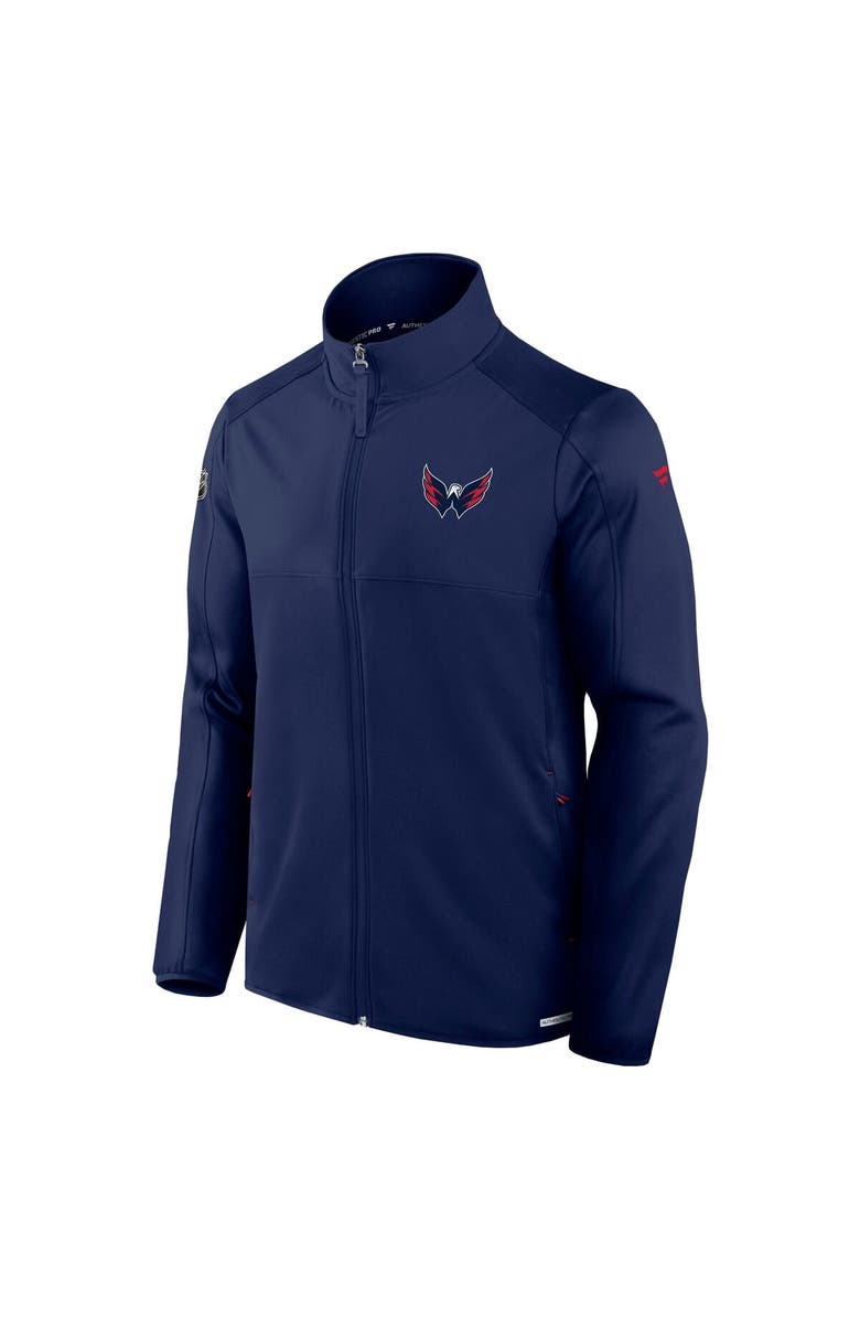 FANATICS Men
s Fanatics  Navy Washington Capitals Authentic Pro Rink Fleece Full-Zip Jacket, Alternate, color, Navy