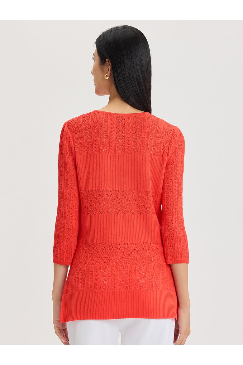 Classic Lined Pointelle Soft Knit Tunic, Alternate, color, Cherry Ember