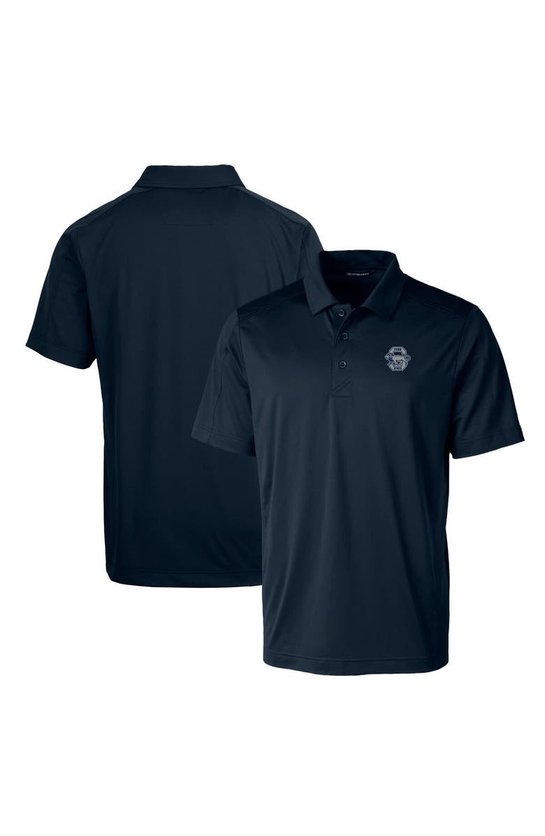 Cutter & Buck Navy Penn State Nittany Lions Primary Team Logo Prospect Textured Stretch Polo, Main, color, 
