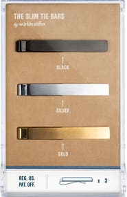 Würkin Stiffs Set of 3 Slim Tie Bars