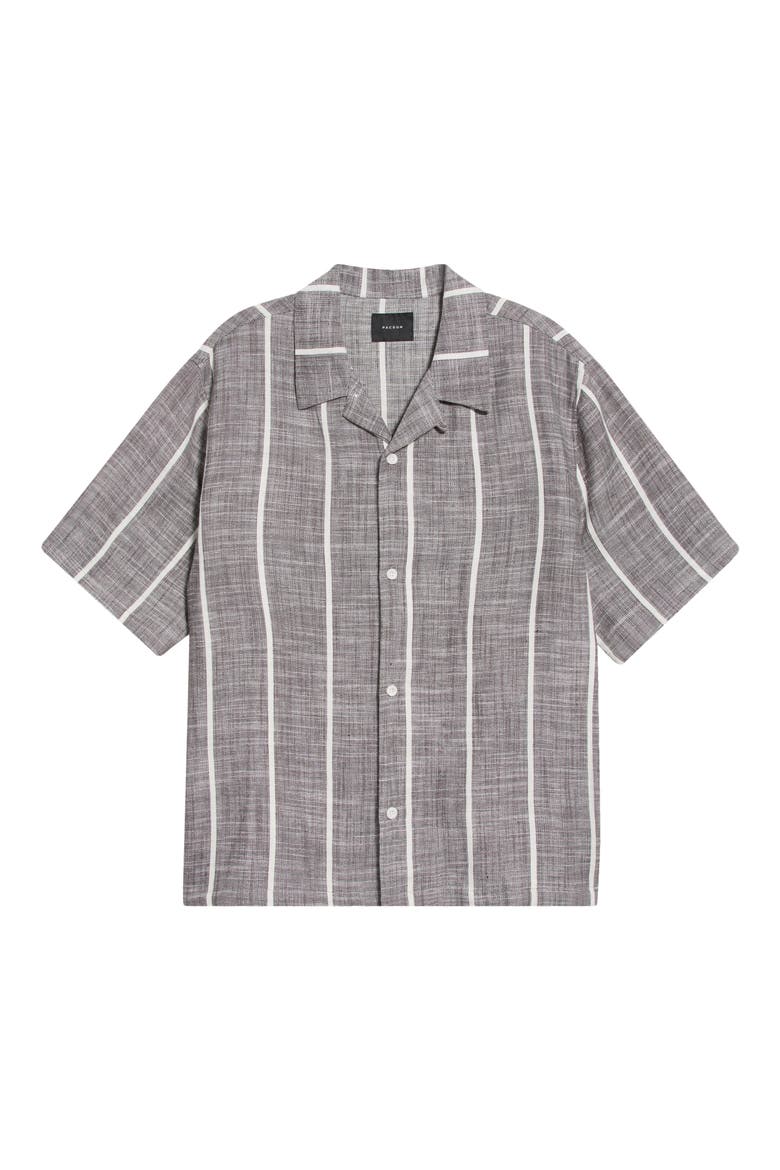 Evening Weave Camp Shirt, Main, color, DARK GRAY