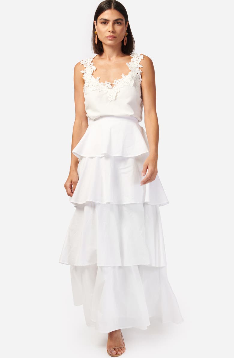 CAMI NYC Chels Floral Lace Tank, Alternate, color, White