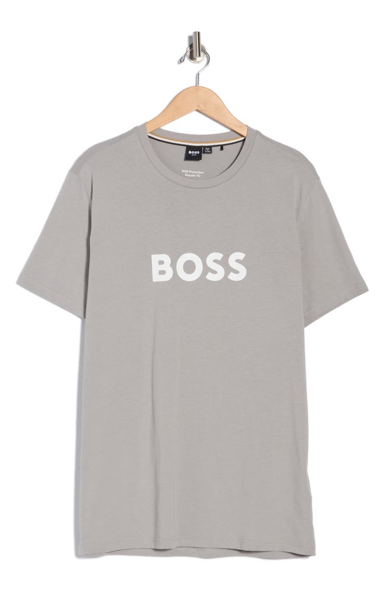 BOSS Logo Graphic T-Shirt, Main, color, Silver
