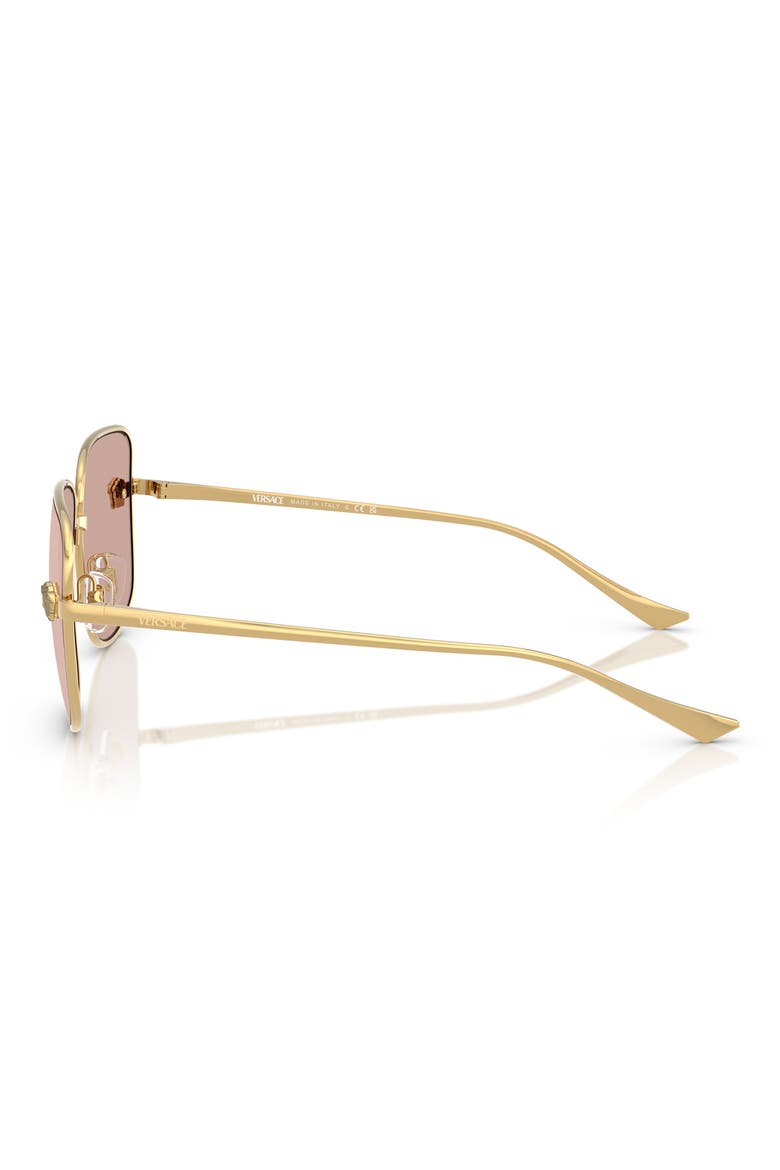 59mm Mirrored Square Sunglasses, Alternate, color, GOLD/ LIGHT PINK MIRROR SILVER