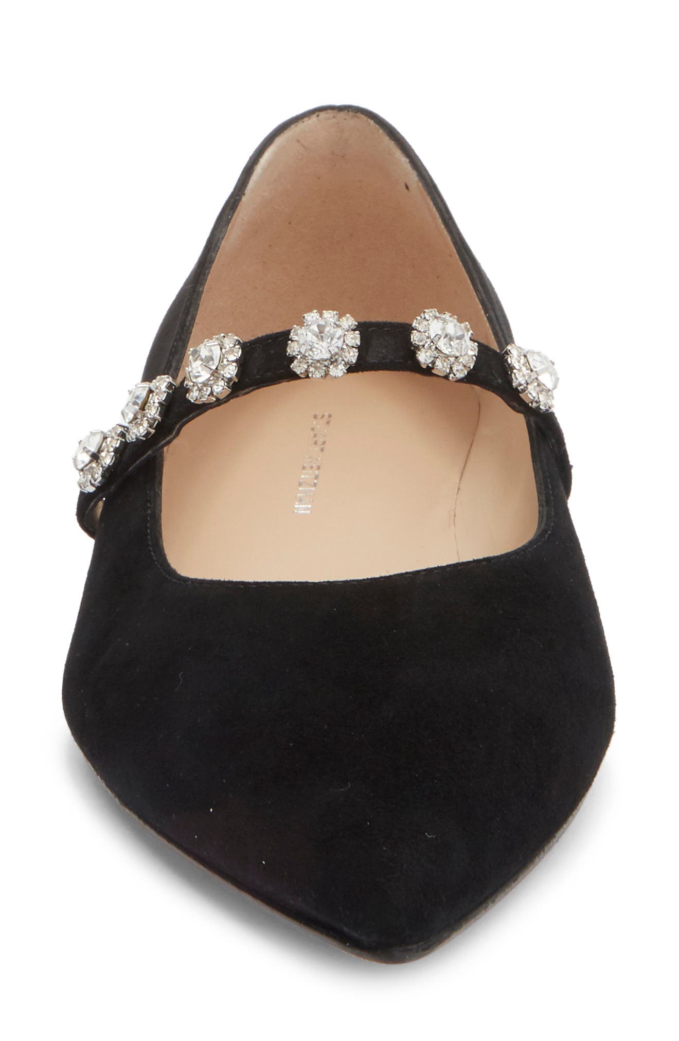 Stuart Weitzman Justina Mary Jane Flat, Alternate, color, Black