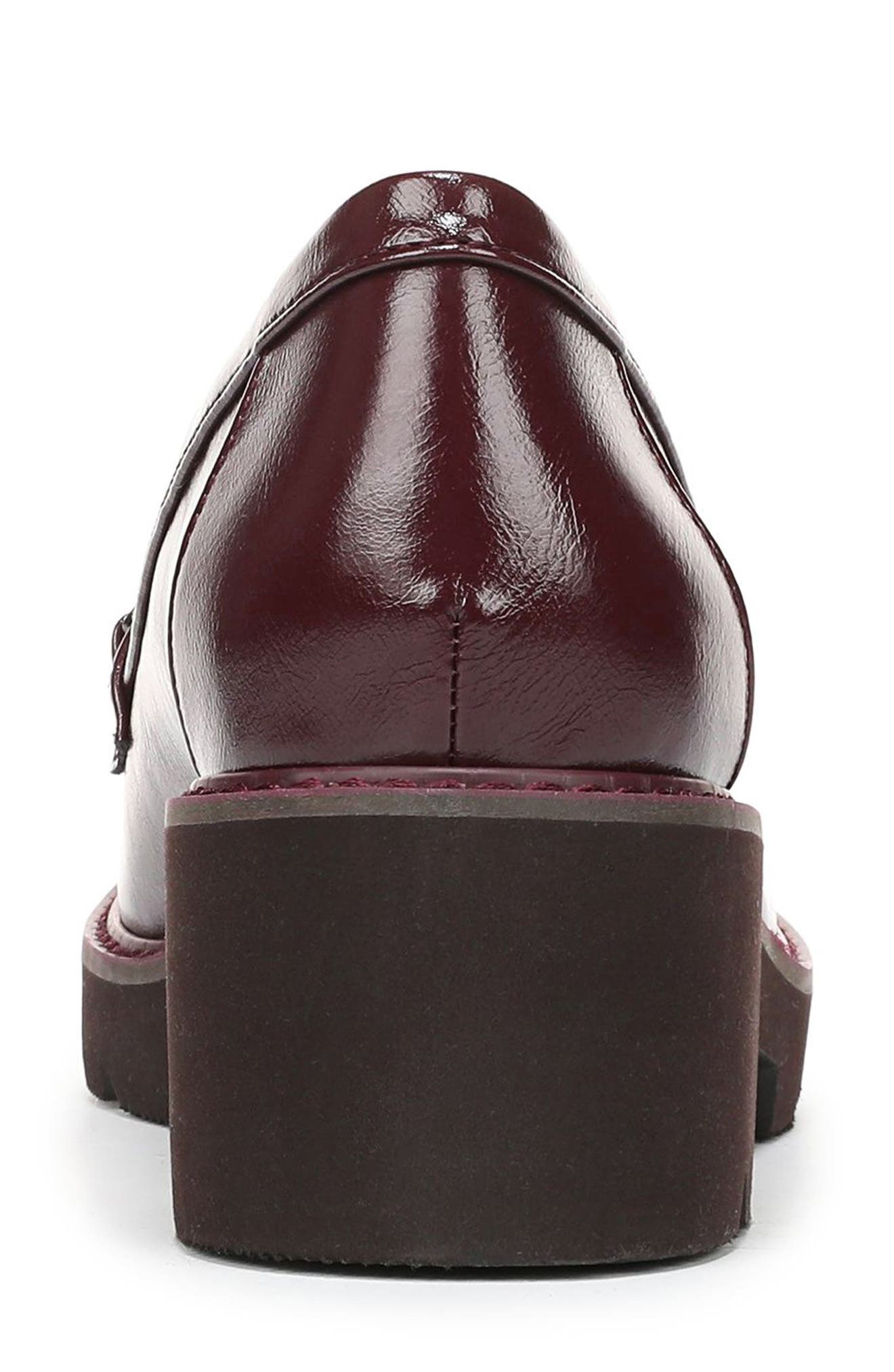 Celia Kiltie Loafer, Alternate, color, WINE RED FAUX LEATHER