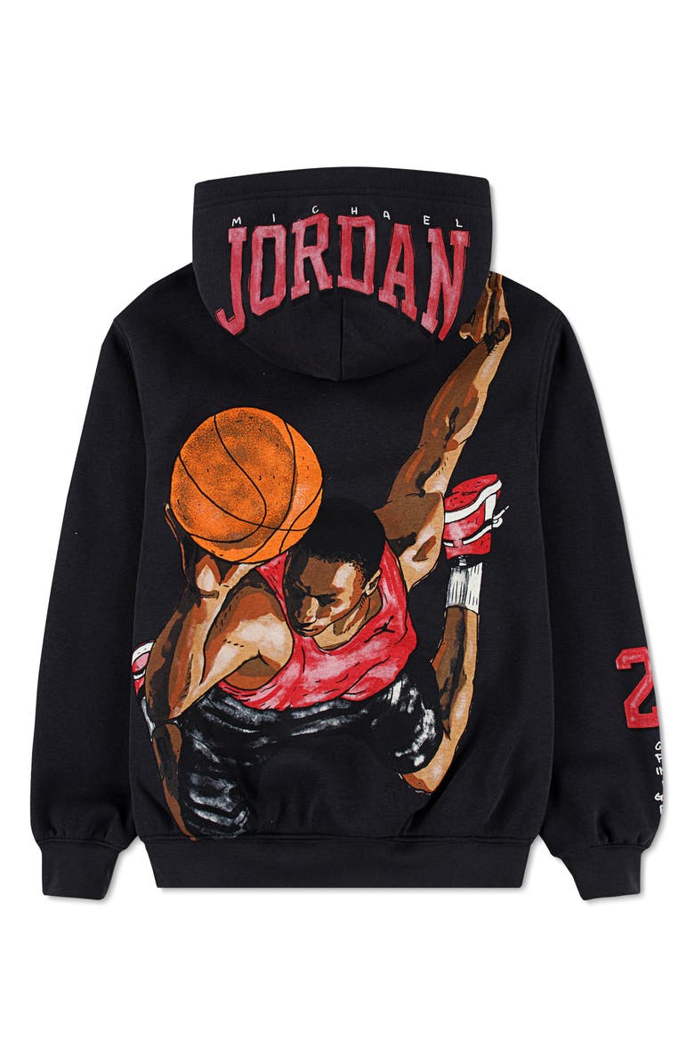 Jordan Kids' Jordan Sketch Fleece Hoodie, Alternate, color, Off Noir