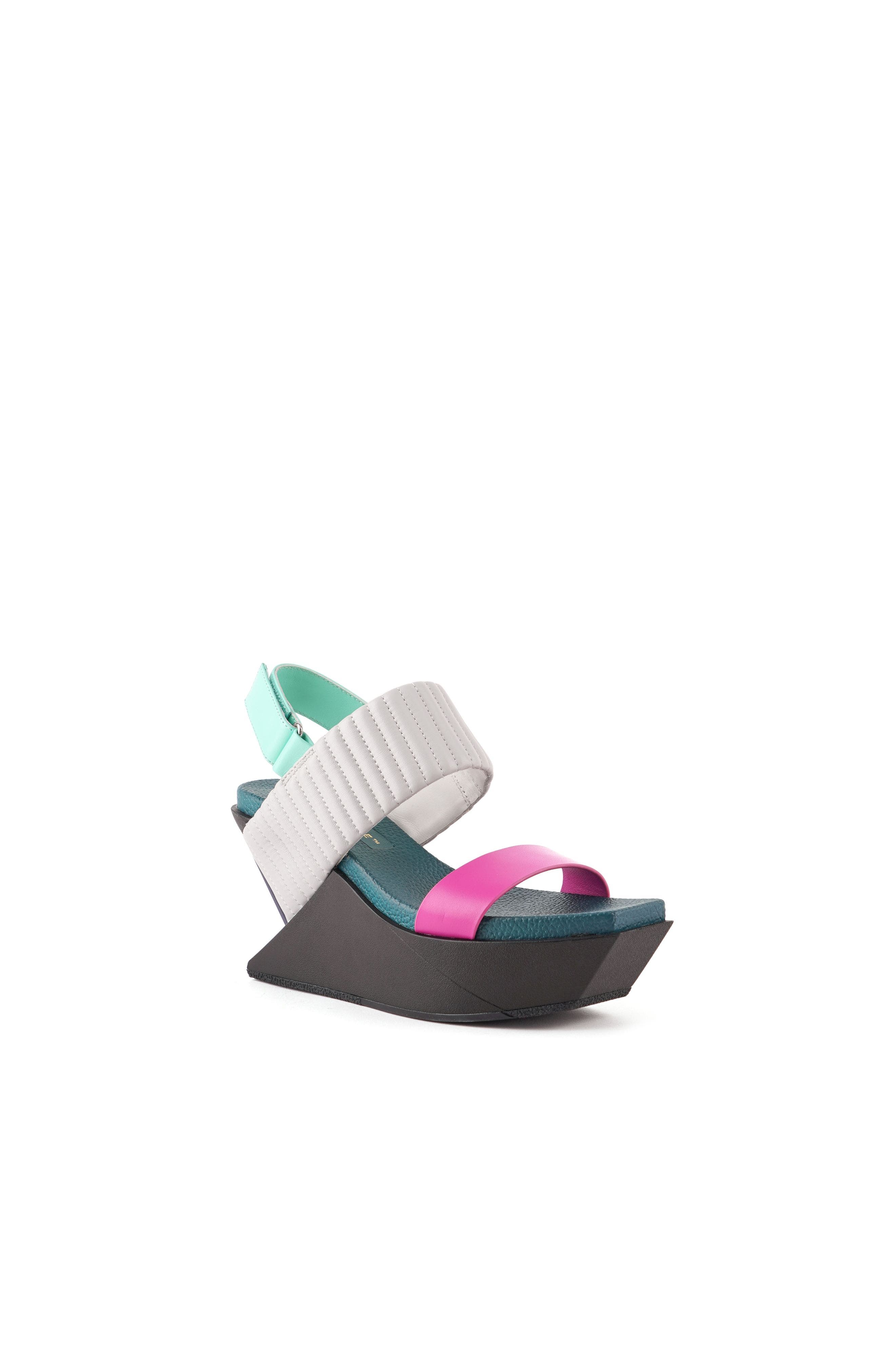 Delta Wedge Puffier Sandals, Alternate, color, Fuchsion