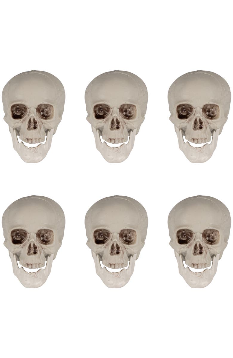 Northlight Shruken Skeleton Skulls Halloween Decorations - 4.5" - Set of 6, Main, color, 