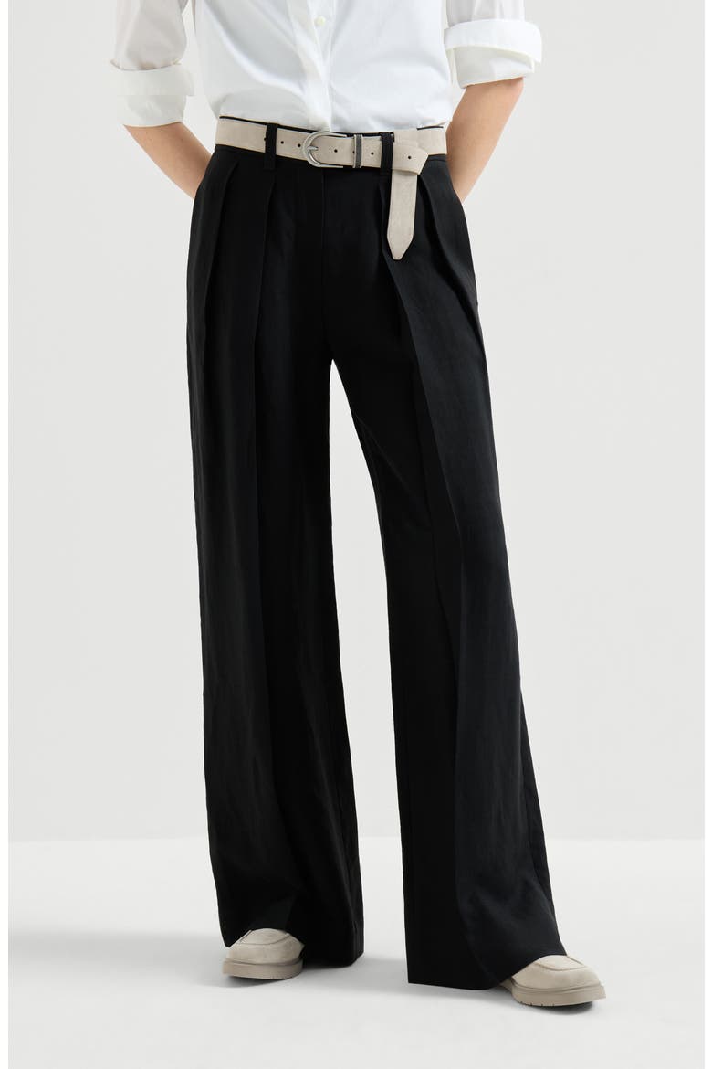 Sartorial Wide trousers, Main, color, Black